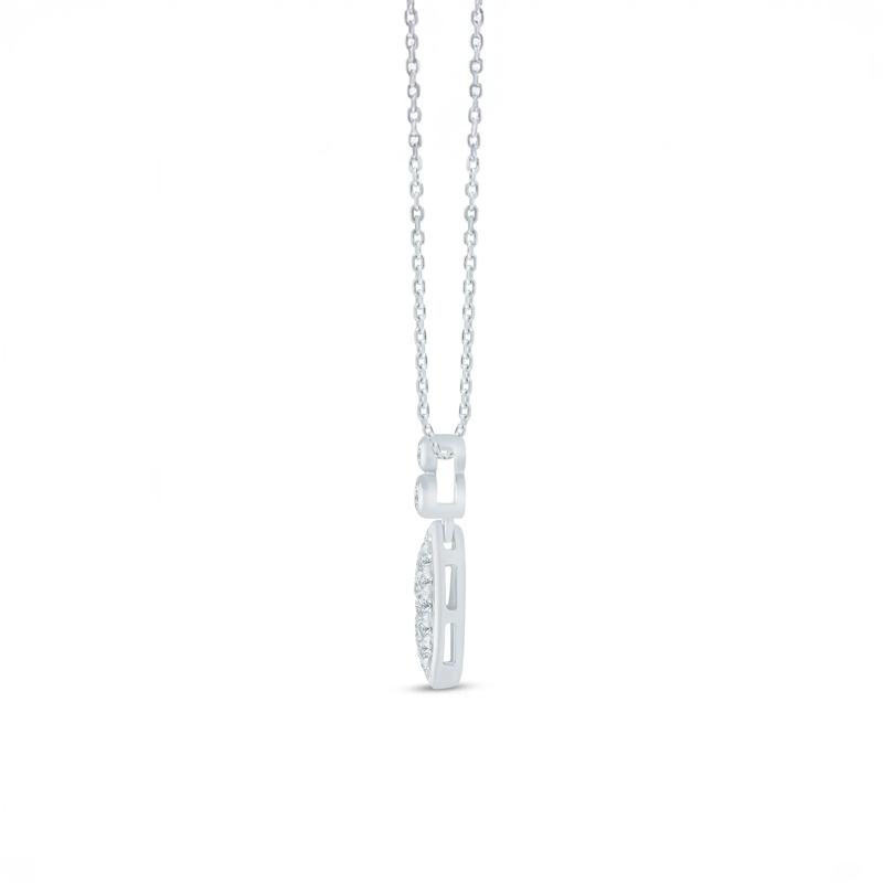 Diamond Pendant in 10K White Gold &#40;1/5 ct. tw.&#41; – Image 2 of 3