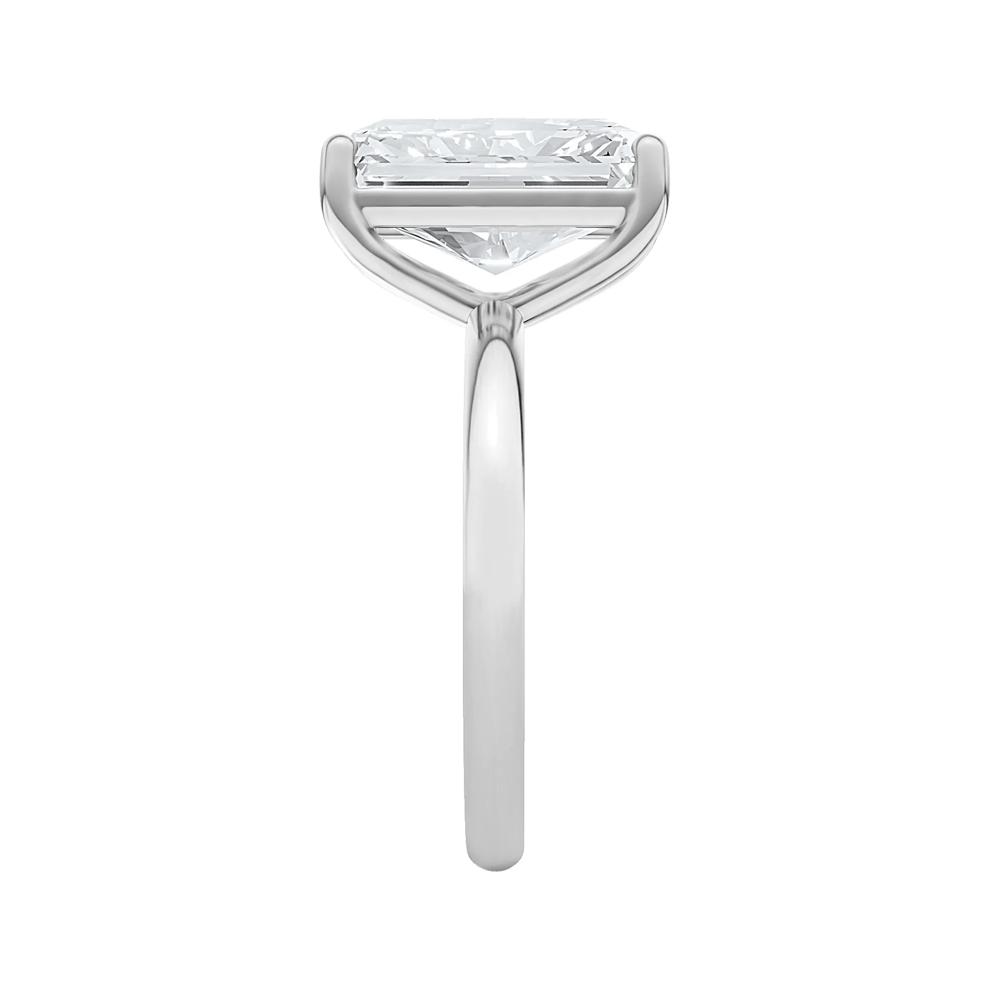 Lab Grown Diamond Radiant-Cut Solitaire Ring in 14K White Gold (5 ct.) – Image 3 of 4