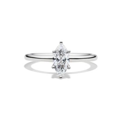 Lab Grown Diamond Marquise Solitaire Engagement Ring in 14k White Gold (3/4 ct.)