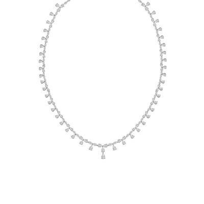 Lab Grown Diamond Marquise, Pear-Shaped & Round Drop Pendant in 14K White Gold (8 7/8 ct. tw.)
