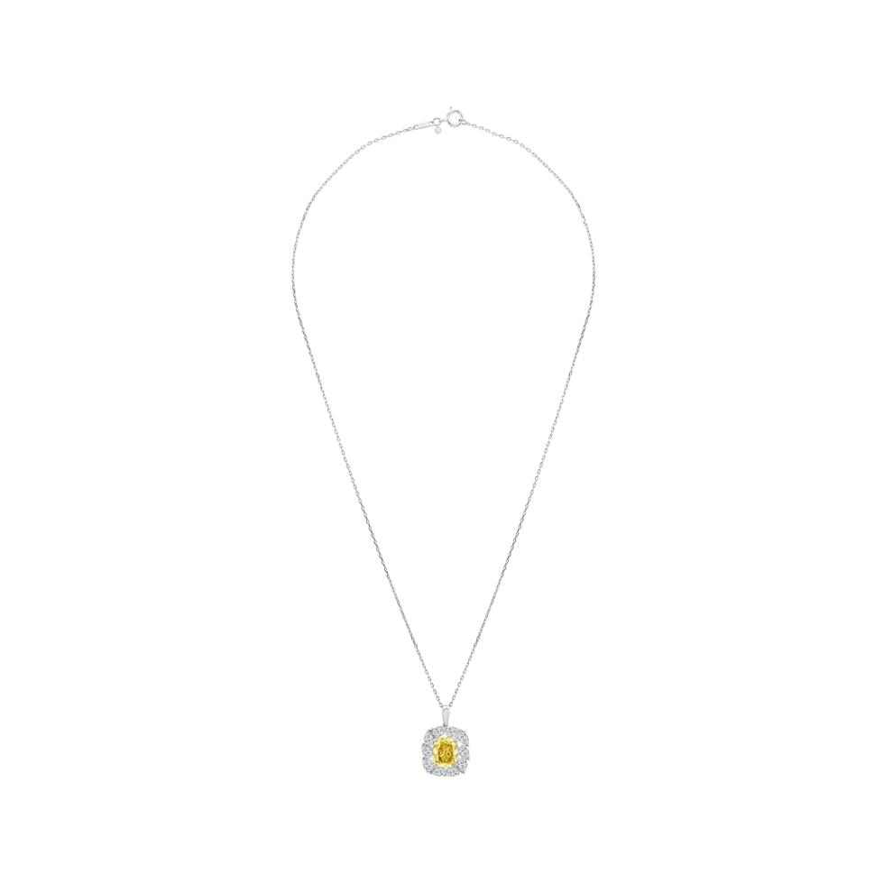 Lab Grown Diamond Yellow Center Pendant Necklace in 14K White Gold (2 7/8 ct. tw.) – Image 4 of 4
