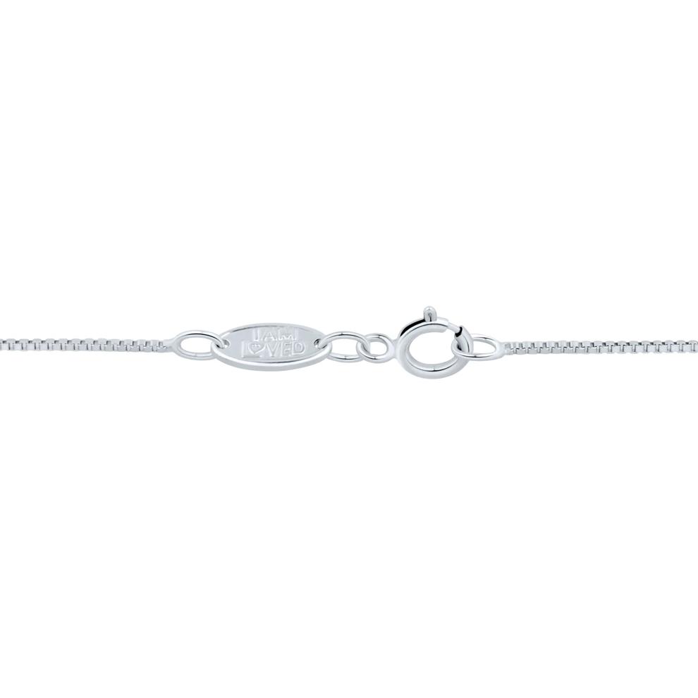 Diamond Accent Half-Heart Pendant in Sterling Silver &amp; 14K Rose Gold – Image 3 of 3