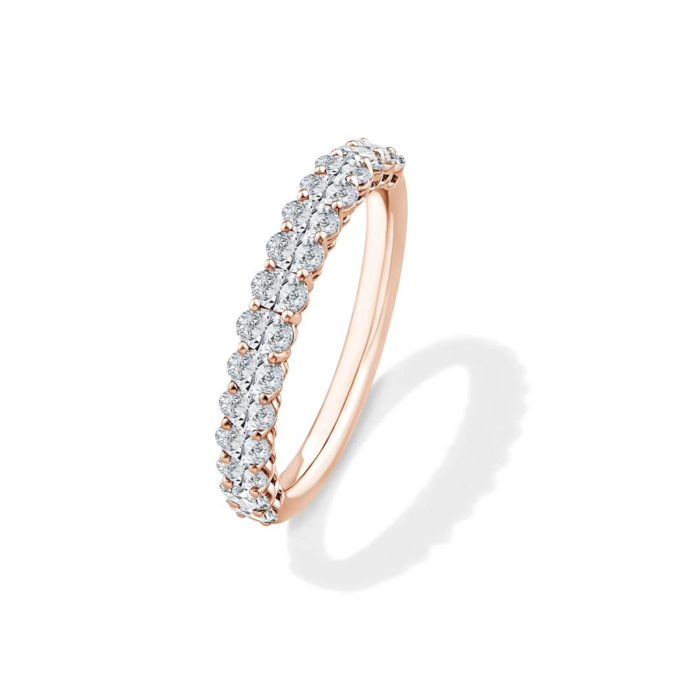 Lab Grown Diamond Oval Anniversary Band in 14K Rose Gold (1 ct. tw.) – Image 4 of 4