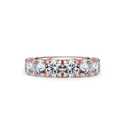 Lab Grown Diamond Round Comfort Fit Band in 14K Rose Gold (5 ct. tw.)