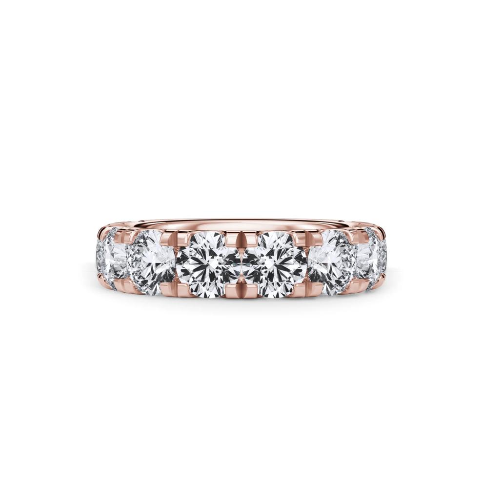 Lab Grown Diamond Round Comfort Fit Band in 14K Rose Gold (5 ct. tw.) – Image 1 of 4