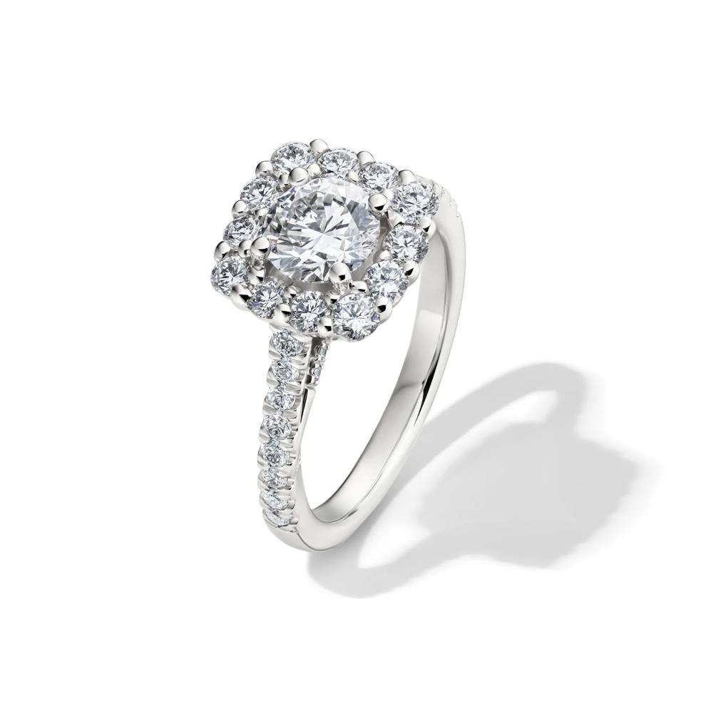 Esme Round Lab Grown Diamond Engagement Ring in Platinum (2 ct. tw.)  – Image 4 of 5