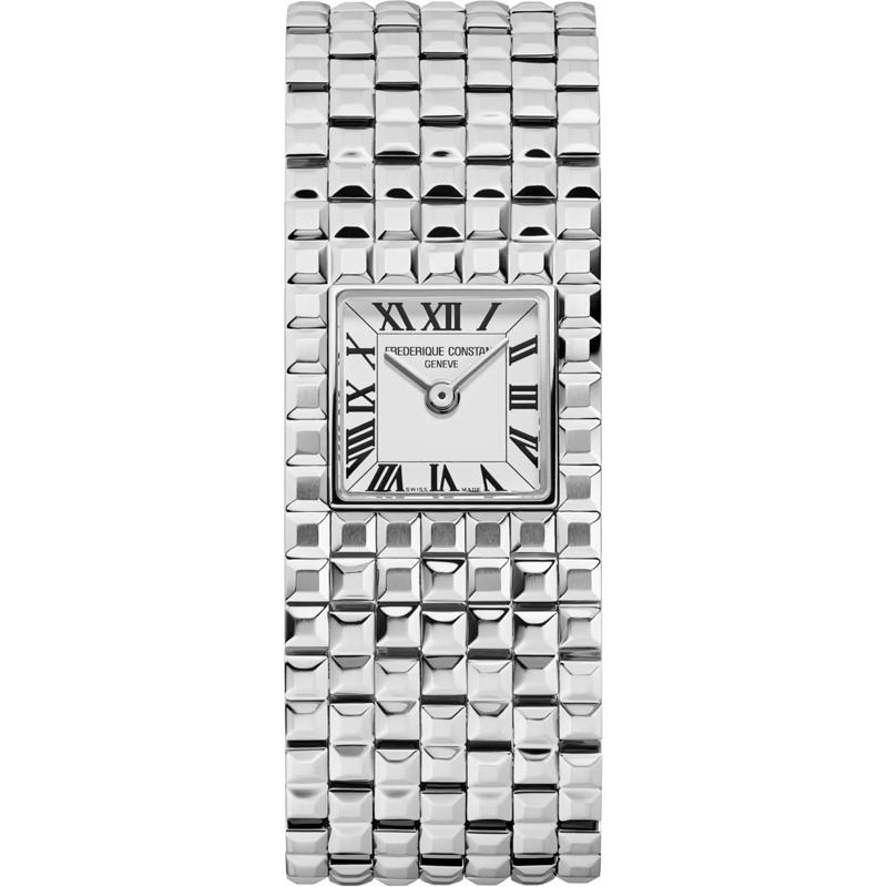 Ladies&#39; Classics Manchette Watch With a White Dial and Stainless Steel Bracelet – Image 1 of 3