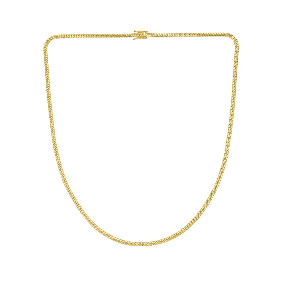 Men's 3.2MM Solid Cuban Chain in 10K Yellow Gold, 22" – Image 2 of 3