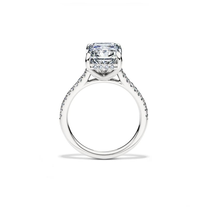 Lab Grown Radiant-Cut Engagement Ring in 14K White Gold &#40;5 1/3 ct. tw.&#41; – Image 2 of 5