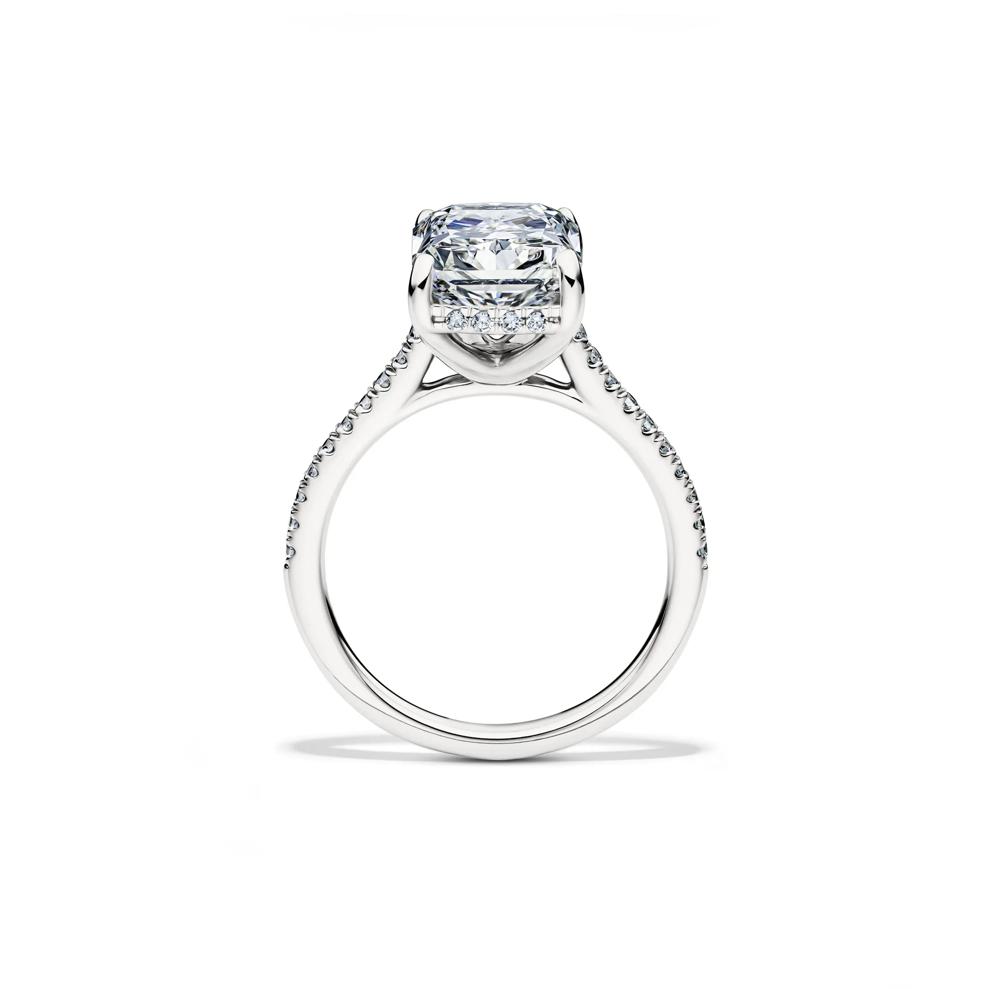 Lab Grown Radiant-Cut Engagement Ring in 14K White Gold (5 1/3 ct. tw.) – Image 2 of 4