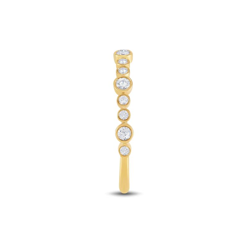 Bezel-Set Diamond Band in 10K Yellow Gold &#40;1/4 ct. tw.&#41; – Image 3 of 3