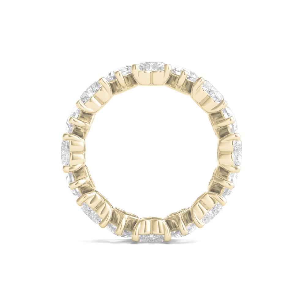 Heart-Shaped Lab Grown Diamond True Eternity Band in 14K Yellow Gold (5 ct. tw.) – Image 2 of 3
