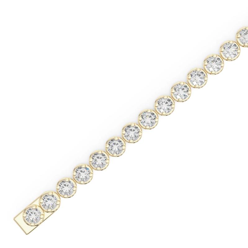 Lab Grown Diamond Tennis Bracelet in 14K Yellow Gold &#40;10 3/8 ct. tw.&#41; – Image 3 of 4