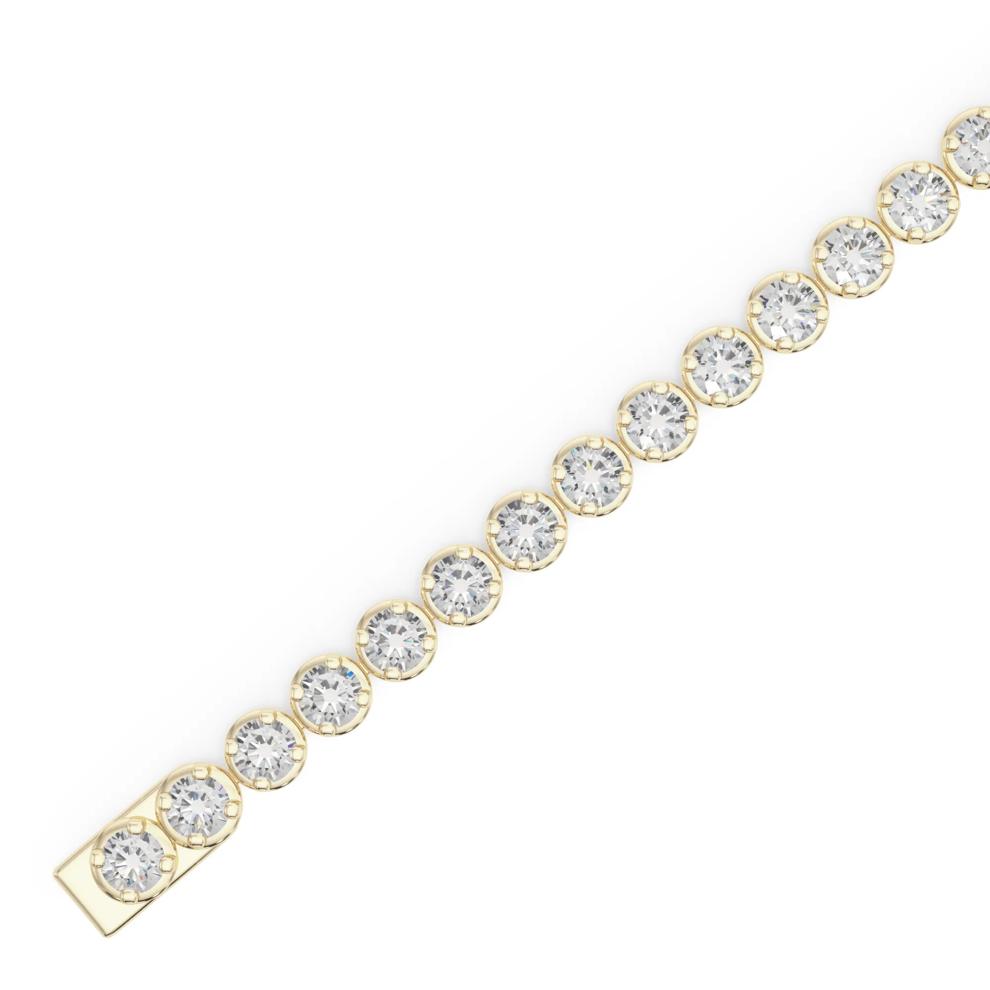Lab Grown Diamond Tennis Bracelet in 14K Yellow Gold (10 3/8 ct. tw.) – Image 3 of 4