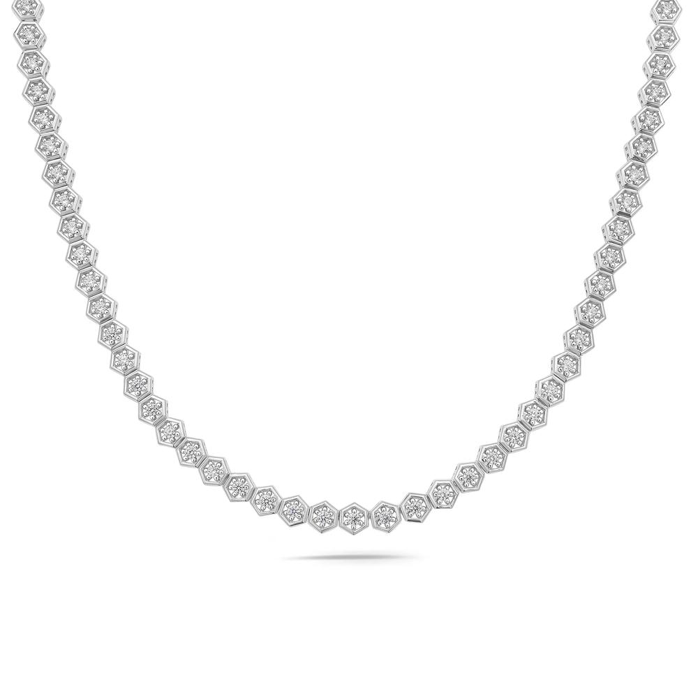 Men's Diamond Octagon Eternity Necklace in Sterling Silver, 20" (2 ct. tw.) – Image 1 of 4