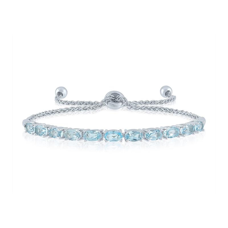 London Blue Topaz Bolo Bracelet in Sterling Silver – Image 1 of 1
