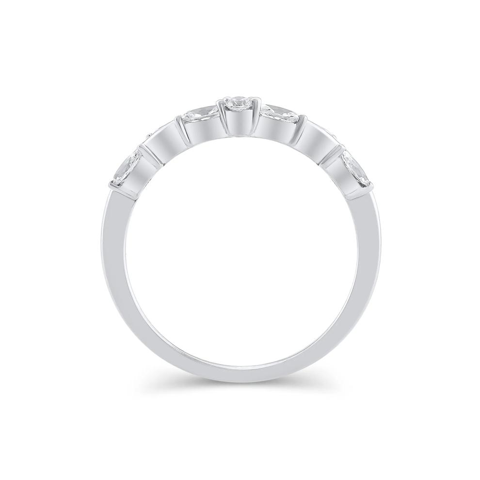 Lab Grown Diamond Contour Band in 14K White Gold (1/3 ct. tw.) – Image 2 of 3