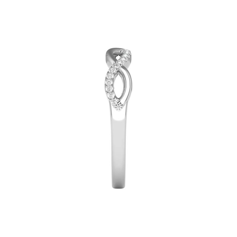 1/10 ct. tw. Diamond Infinity Ring in 10K White Gold – Image 3 of 4