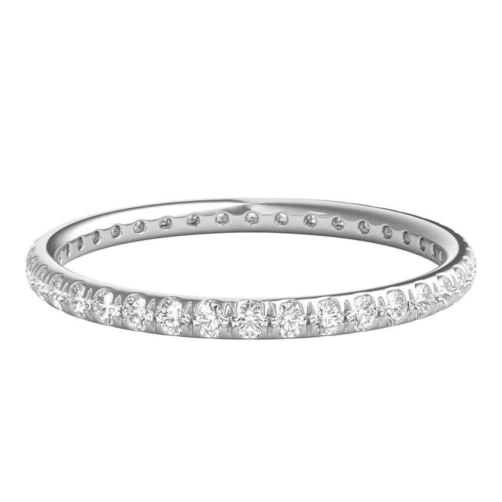 Diamond Wedding Band with Eternity Setting in 14K White Gold (1/2 ct. tw.) – Image 1 of 3