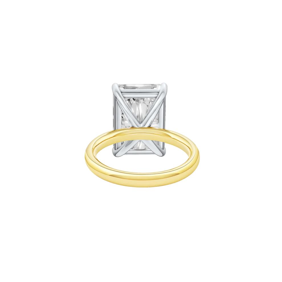 Lab Grown Diamond Radiant-Cut Solitaire Ring in 14K Yellow &amp; White Gold (7 ct.) – Image 3 of 3