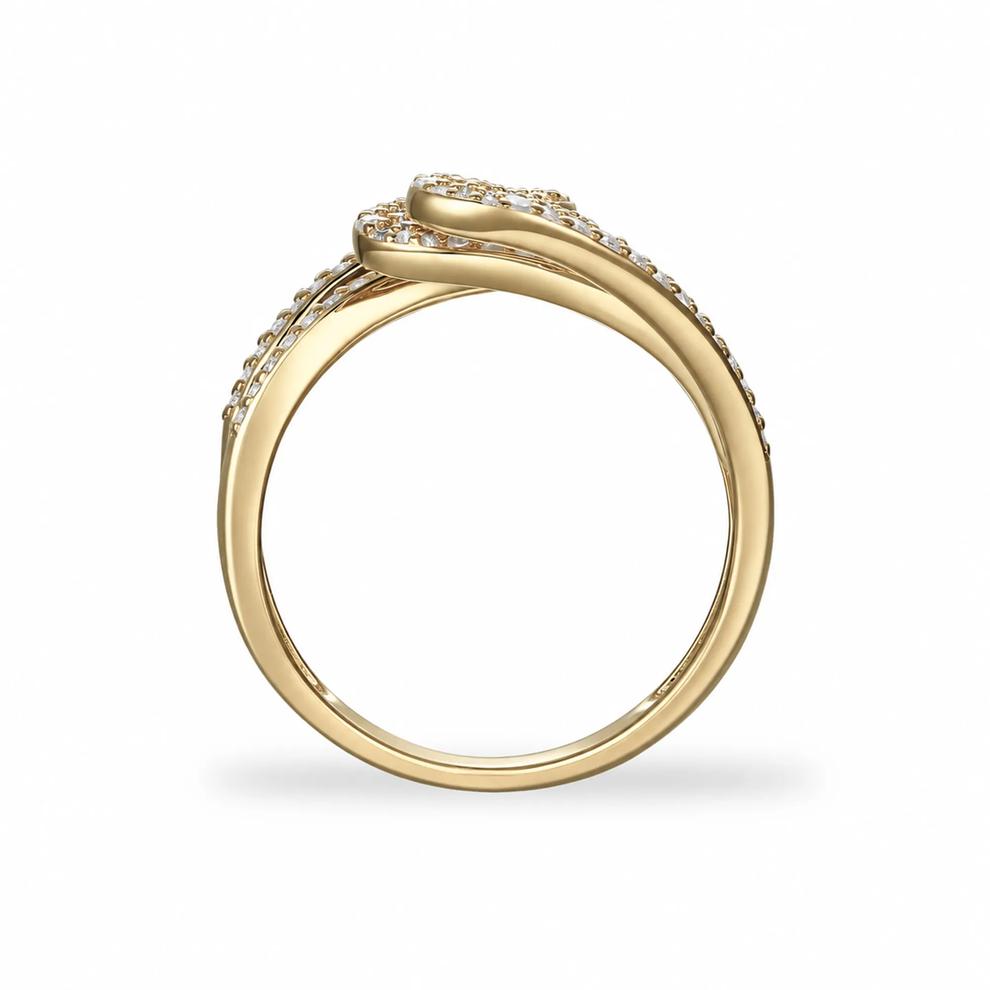 Diamond Twisted Ring in 10K Yellow Gold (1/2 ct. tw.) – Image 2 of 4