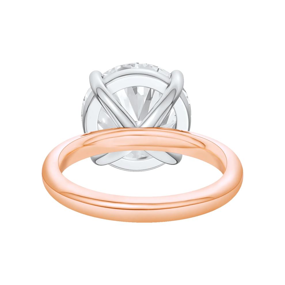 Lab Grown Diamond Round Solitaire Ring in 14K Rose &amp; White Gold (7 ct.) – Image 4 of 4