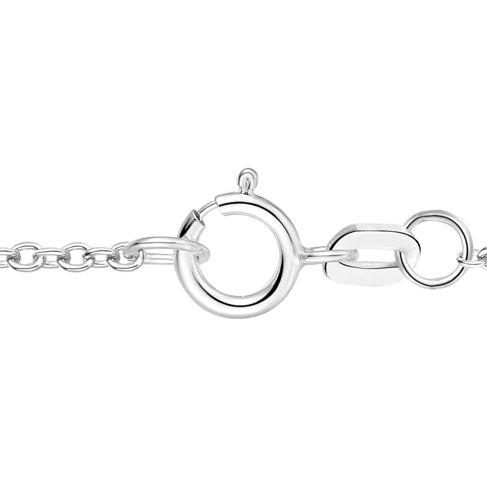 Diamond Interlocking Pendant Necklace in Sterling Silver (1/7 ct. tw.) – Image 2 of 4