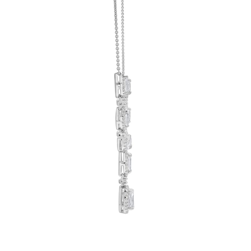Lab-Created White Sapphire Lariat Necklace in Sterling Silver – Image 2 of 4