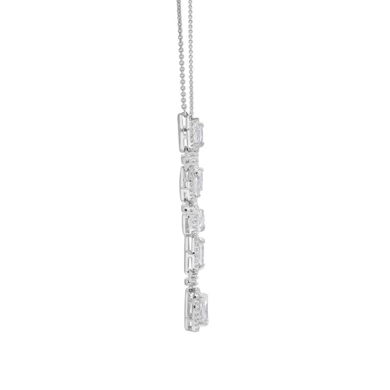 Lab-Created White Sapphire Lariat Necklace in Sterling Sliver – Image 2 of 4