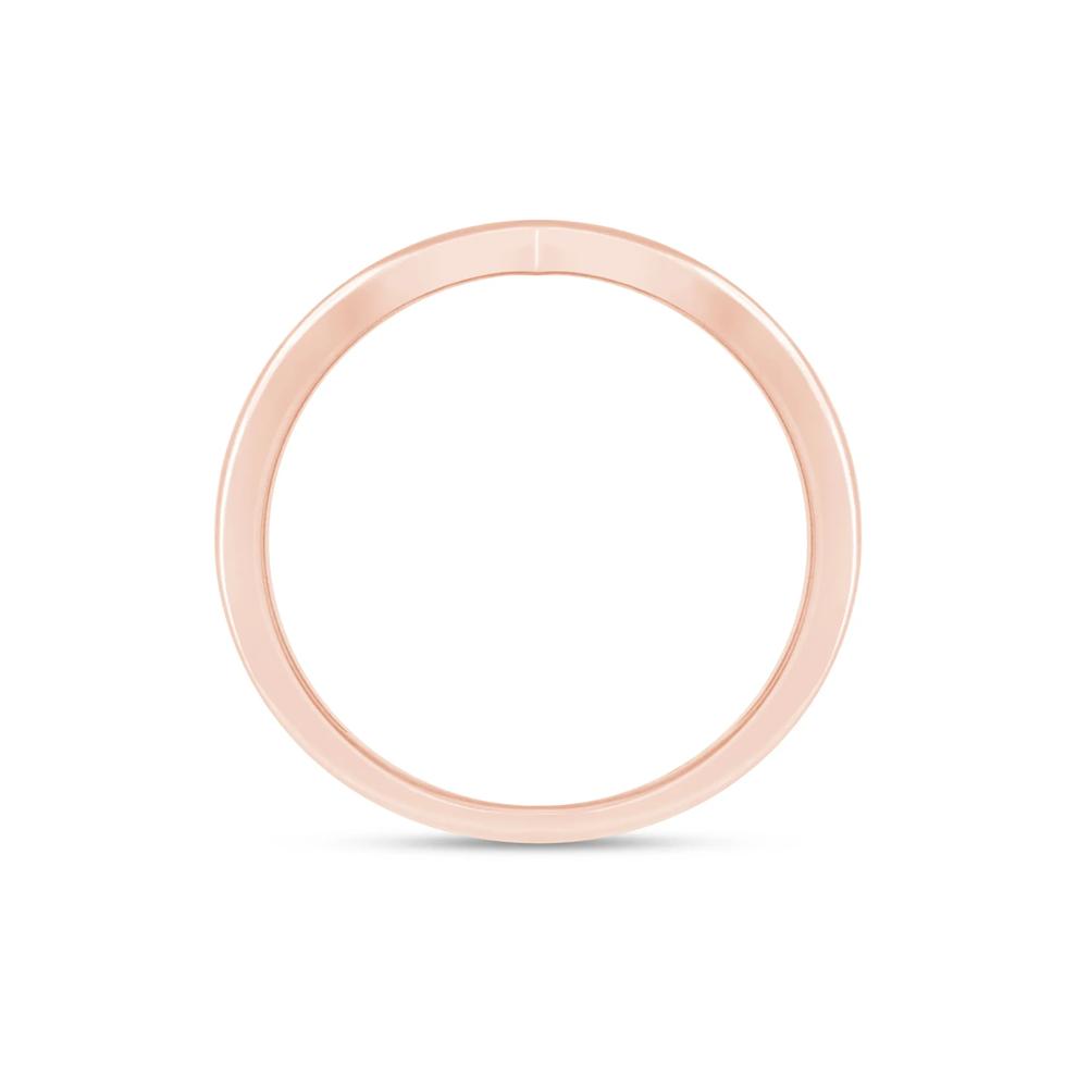 Lab Grown Diamond Chevron Anniversary Band in 14K Rose Gold (1/5 ct. tw.) – Image 2 of 3