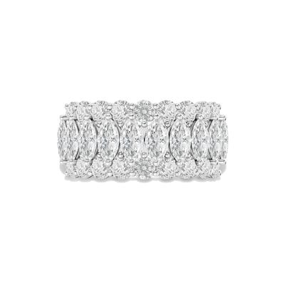 Lab Grown Diamond Marquise Center Multi-Row Band in 10K White Gold (3 ct. tw.)