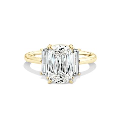 Lab Grown Diamond Special-Cut Cushion Engagement Ring in 14K Yellow Gold (3 5/8 ct. tw.)