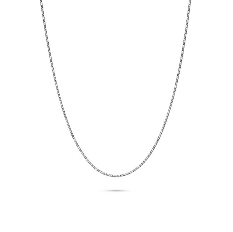 Adjustable Popcorn Chain in 14K White Gold, 22&quot; – Image 1 of 3