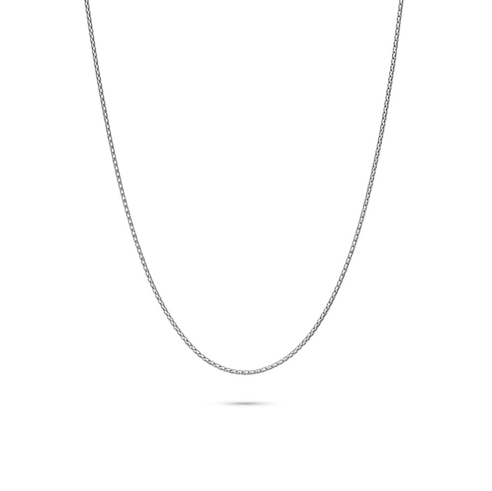 Adjustable Popcorn Chain in 14K White Gold, 22" – Image 1 of 5