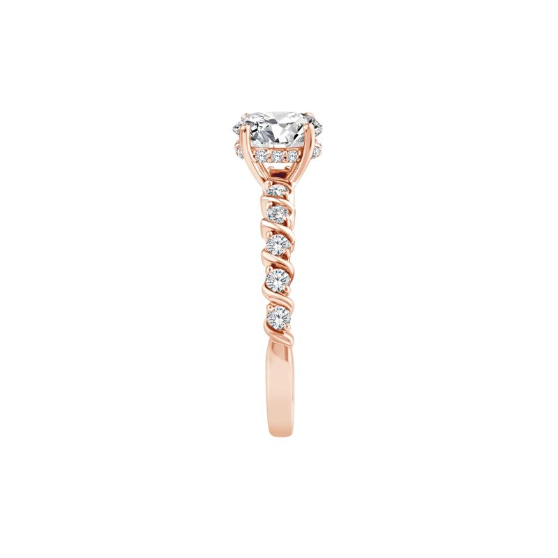 Lab Grown Oval Diamond Engagement Ring in 10K Rose Gold &#40;1 ct. tw.&#41; – Image 3 of 3
