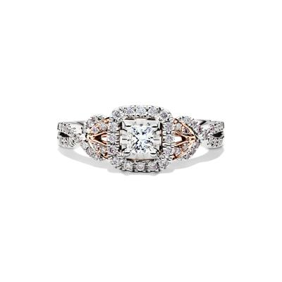 5/8 ct. tw. Diamond Engagement Ring in 14K White & Rose Gold