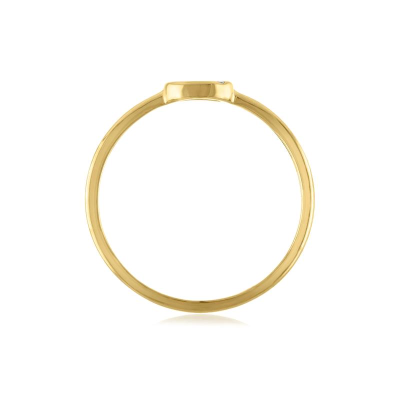 Diamond Accent Circle Ring in 14K Yellow Gold – Image 2 of 3