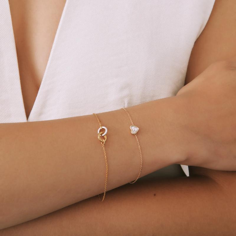 Linked Circle Bracelet in Sterling Silver and Vermeil – Image 2 of 3