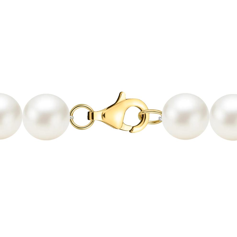 Freshwater Cultured Pearl Necklace With Pear-Shaped Drop Pendant in 10K Yellow Gold – Image 4 of 4