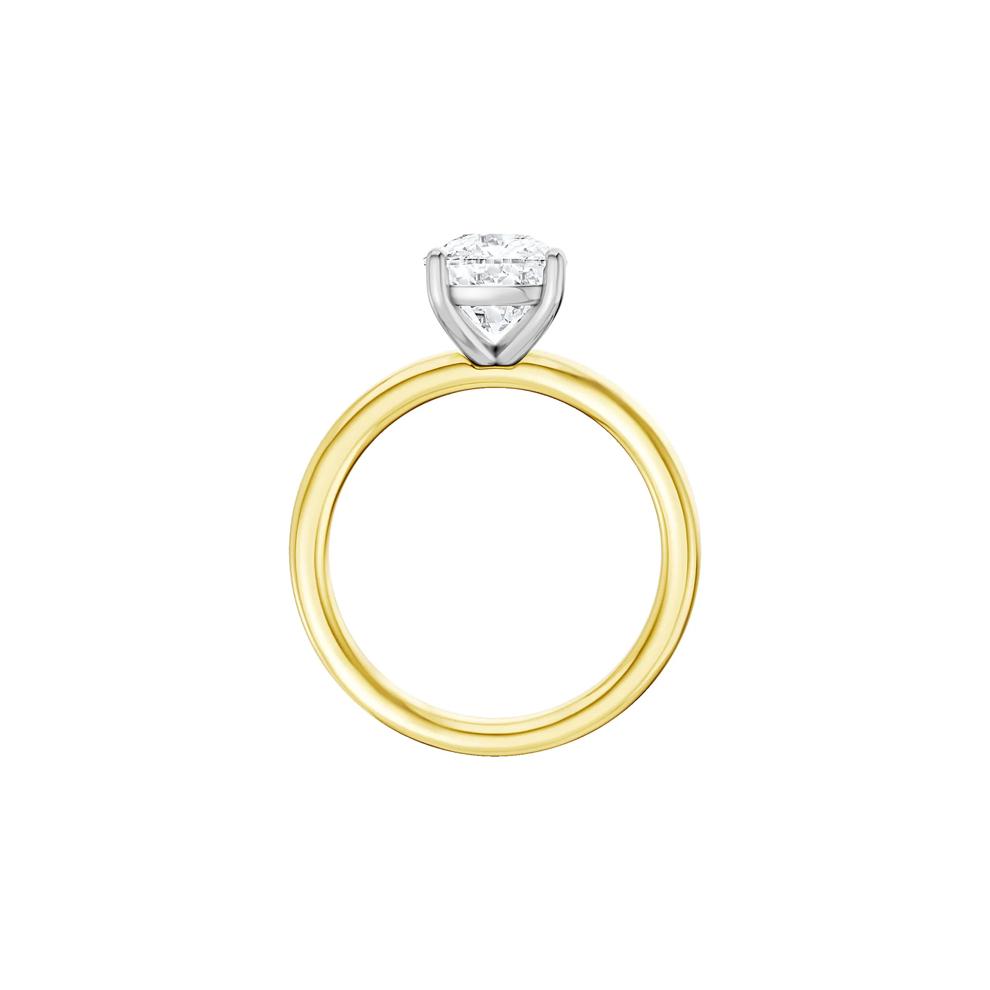 Lab Grown Diamond Elongated Cushion-Cut Engagement Ring in 14K Yellow and White Gold (2 ct. tw.) – Image 2 of 3
