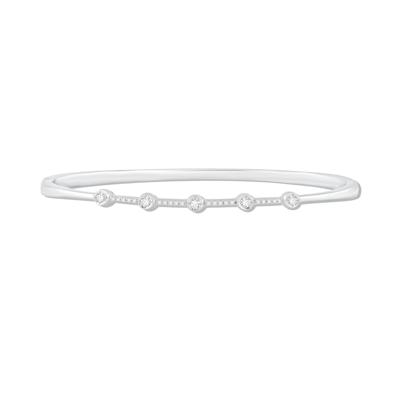 Diamond Bangle Bracelet in Sterling Silver (1/4 ct. tw.)