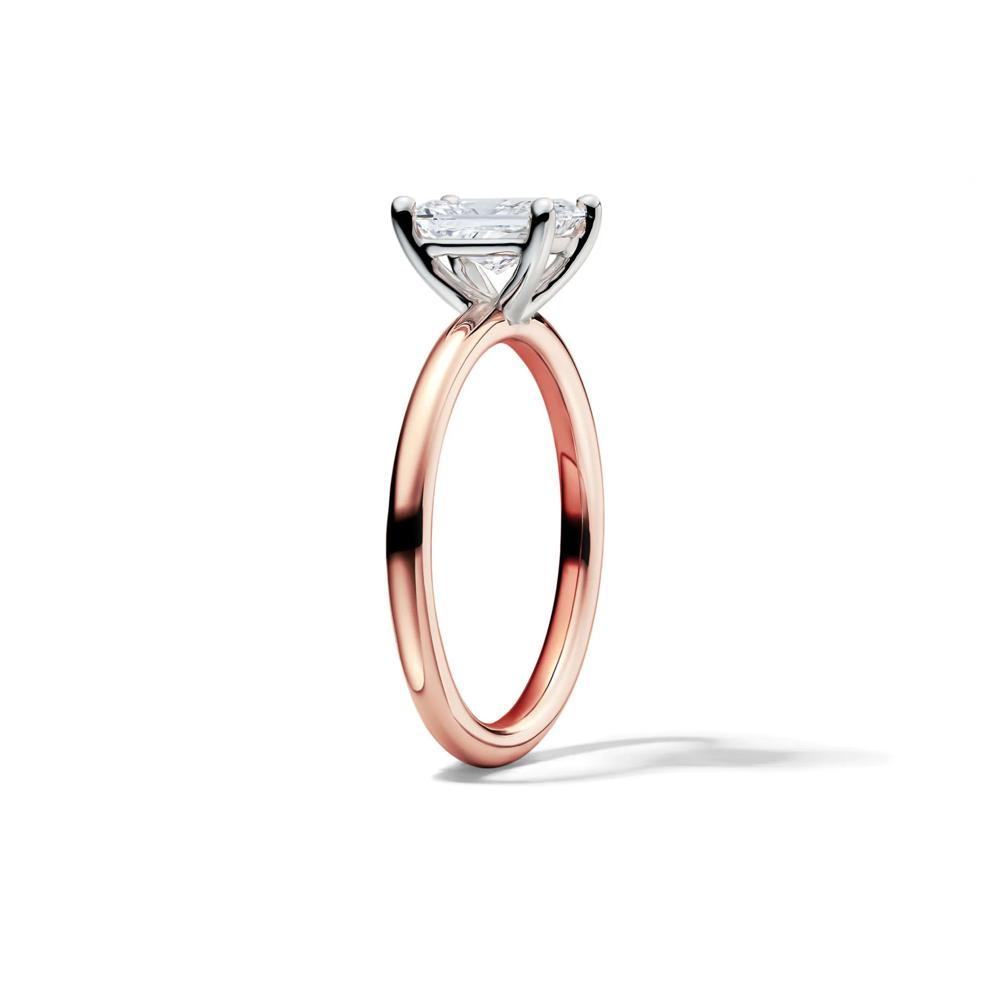 Lab Grown Diamond Radiant-Cut Solitaire Ring in 14K Rose Gold (1 ct.) – Image 3 of 5