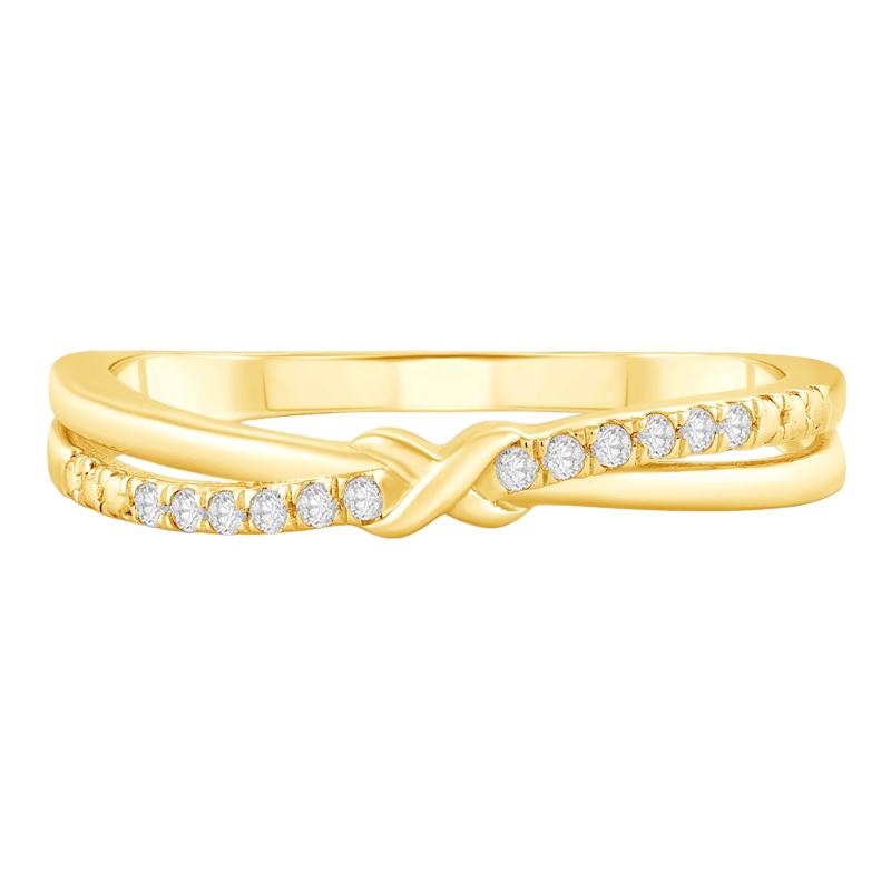 Diamond Accent Knot Band in 10K Yellow Gold – Image 1 of 3