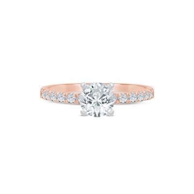 Diamond Semi-Mount Engagement Ring in 14K White and Rose Gold (1/4 ct. tw.) (Setting Only)