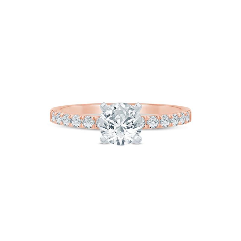 Diamond Semi-Mount Engagement Ring in 14K White and Rose Gold (1/4 ct. tw.) (Setting Only) – Image 1 of 6