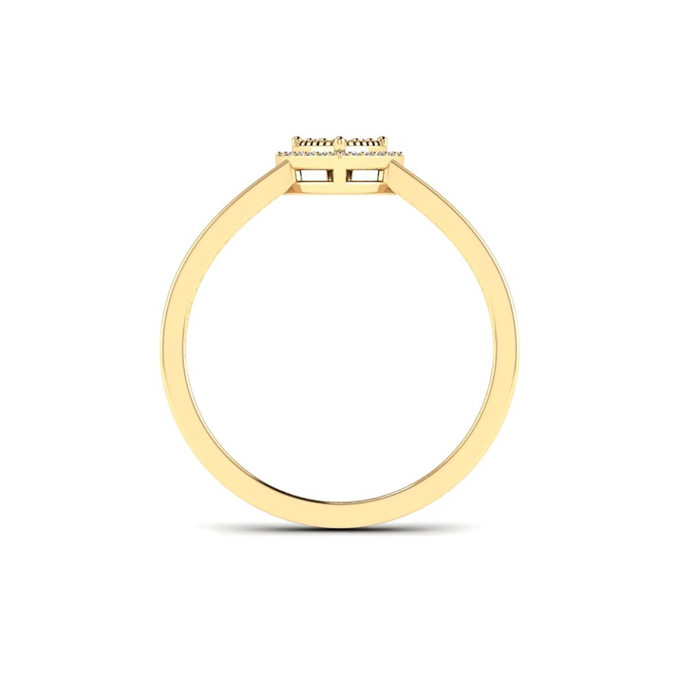 Diamond Halo Heart Ring in 14K Yellow Gold (1/8 ct. tw.) – Image 2 of 4
