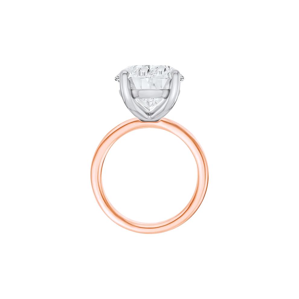 Lab Grown Diamond Oval Solitaire Ring in 14K Rose &amp; White Gold (10 ct.) – Image 2 of 4