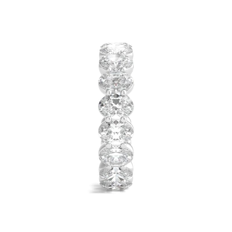 Lab Grown Oval Diamond Eternity Band in Platinum &#40;6 ct. tw.&#41; – Image 3 of 3