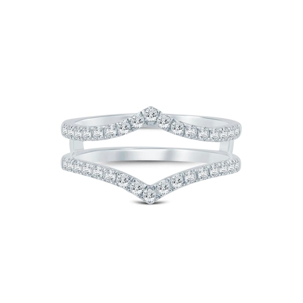 Diamond Chevron Ring Insert in 14K White Gold (1/2 ct. tw.) – Image 1 of 3