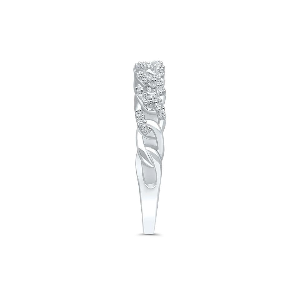 Diamond Accent Chain Link Band in Sterling Silver – Image 3 of 3